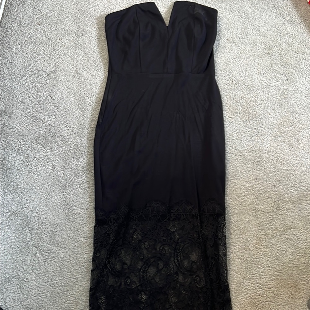 Elegant Black Strapless Dress